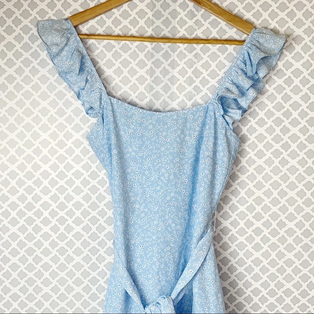 NWT Likely Floral Charlotte Ruffle Trim Mini Dress - Picture 6 of 11